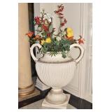 HANDLED URNS 32" W X 31" W - SILK FLOWER