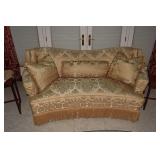 COUNCILL SOFA GOLD/SILVER TONES 74" L X 40" D X