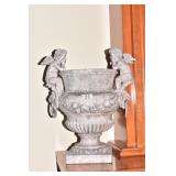 COMPOSITION 12" H X 13" W CHERUB PLANTERS