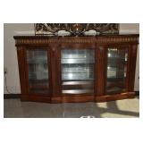 MARBLE TOP CONSOLE CABINET 40" H X 72" W X 17" D