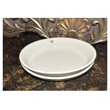 2 OVAL HALL BOWLS 11.5"