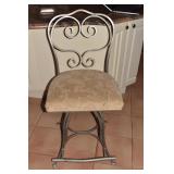 PEWTER FINISH BAR STOOL VERY STURDY 40" OVERALL H