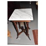 MODERN MARBLE TOP PEDESTAL 29" H X 14" SQ. TOP