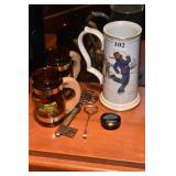 MUGS, KEY THERMOMETER, NORMAN ROCKWELL STEIN