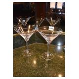 KROSNO POLAND MARTINI ETCHED GLASSES