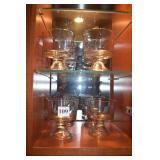 EIGHT PEDESTAL GLASSES