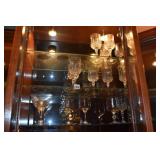 WINE GLASSES ASSORTED AND BUBBLE GLASS MARTINI