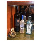 NAPA LARGE EMPTY BOTTLE, PARTIAL GIN