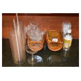 CHAMPAGNE GLASSES, I.W. HARPER BOURBON