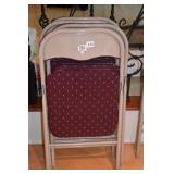 LIKE NEW PADDED SEAT FOLDING CHAIRS SET 4