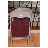 LIKE NEW PADDED SEAT FOLDING CHAIRS SET 4