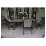 PATIO SET CAST ALUMINUM 37.5" X 6