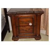 MARBLE TOP NIGHTSTAND 2 DRAWER - 1 NEEDS HARDWARE