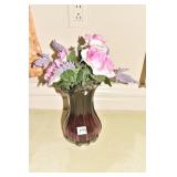 GLASS VASE HEAVY WEIGHTED 11" H