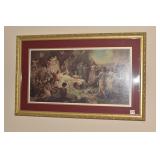 PRINT GOLD FRAME 22" H X 35" W DOUBLE MAT