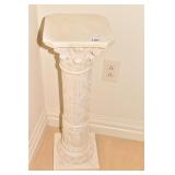 PEDESTAL 28" H X 9" X 9" FIGURAL COLUMN PLASTER