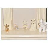 MINIATURES, ELEPHANT, WALTZING COUPLE, LIFT TOP