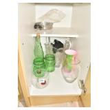 BLUE JAR LANTERNS, VASES, ETC.