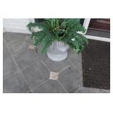 2 PLASTIC/ COMP PLANTERS