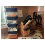 KNIFE SET, FOOD STORAGE