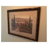 WINE SCENE PRINT & GOLD TONE PRINT