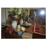 CANDLES VASES SILK ROSES