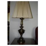 BRASS LAMP PLEATED SHADE