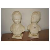 2 PLASTER STATUES 12IN