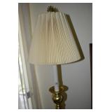 BRASS LAMP ETCHED BASE PLEATED