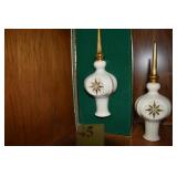 2 LENOX TREE TOPPERS CHIPPED BASE