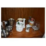 STAINLESS SERVING DISH, SILVER PLATE SERVING