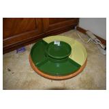 LAZY SUSAN, GLASS DISHES TEE LIGHT CANDLES OPEN