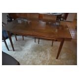 MID CENTURY TABLE GLASS 39W 5FT WITH PADS DREXEL