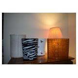 SHELF FILLED LAMP SORTER BASKETS INCLUDING CANS