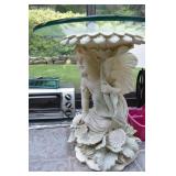 OUTDOOR TABLE WITH STATUE BASE