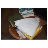 WICKER BASKET WITH TOWLES FRESH LAUNDERED