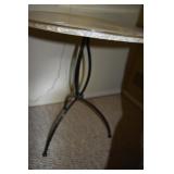 RESIN TOP TABLE 26H IRON BASE 23D