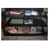 22H 48W 21D 3 TIER GLASS TV STAND