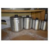 ALUMINUM CANISTER SET LIKE NEW VINTAGE