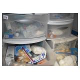 PLASTIC STORAGE/ORGANIZER CONTAINERS FIVE OF