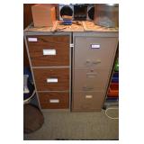 2 3 DRAWER FILES WITH KEYS