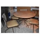 MID CENTURY METAL DINING SET