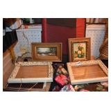 ASSORTED PICTURE FRAMES WALL MOUNT WATER PITCHER