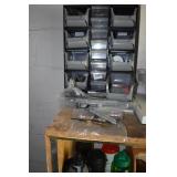 ORGANIZER BIN WITH ZIP TIES, POCKET KNIFE ANCHOR