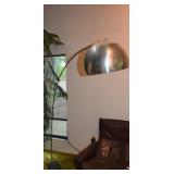 CHROME OVER THE CHAIR LAMP - IRON BASE 68" H W/