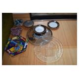 POTTERY BOWL, HAND MADE PLATES, ETC.