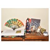 FAN, GIFT BOXES, ORIENTAL DOLLY, MATCHES IN