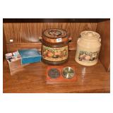 HEINZ APPLE BUTTER CLOCK, CROCK, BUCKET