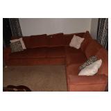 ROWE L SHAPE RUST COLOR SOFA 77" SECTION & 85"