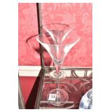 TWO OLGA CASSINI MARTINI GLASSES